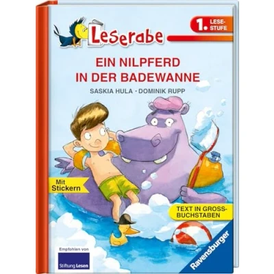 Abbildung von EIN NILPFERD In DER BADEWANNE Leserabe 1. Klasse Erstlesebuch für Kinder ab 6 Jahren: Großbuchstaben (Leserabe Lesestufe)