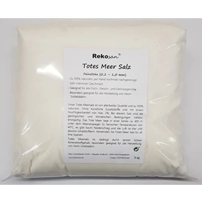 Abbildung von Rekosan ® Totes Meersalz Feinstreu 0,2 1,0 mm, 5 kg aus Jordanien (Speisesalz/Badesalz)