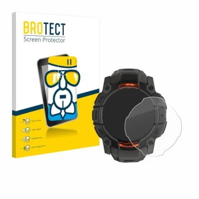 Abbildung von BROTECT Schutzglas für Garmin Instinct 3 Solar (50 mm) Schutzfolie Panzer Folie Glas [Extrem Kratzfest 9H, Anti Fingerprint, Ultra Transparent]