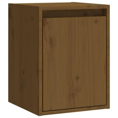Abbildung von vidaXL Wandschrank Hängeschrank TV Schrank Holzschrank Möbel Regal Aufbewahrung Wohnzimmer Bücherschrank Honigbraun 30x30x40cm Massivholz Kiefer