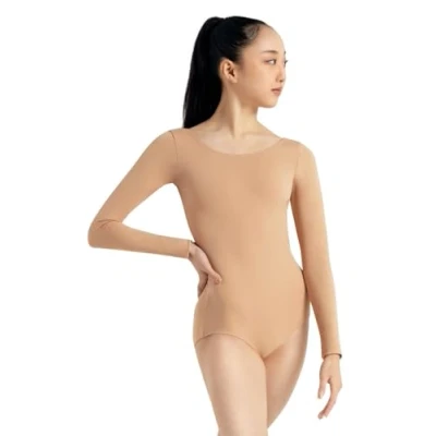Abbildung von Capezio Damen Langarm Trikot Gymnastikanzug, Light Suntan, M