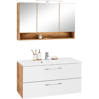 Abbildung von HELD MÖBEL Badmöbel Set &quot;Soria&quot;, (2 St.), Waschplatz Breite 100 cm, Spiegelschrank
