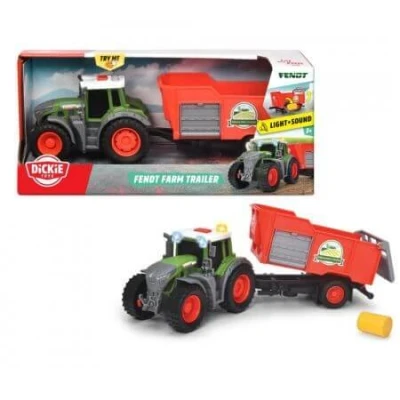 Abbildung von Dickie Toys Spielzeug Traktor Fendt Farm Trailer, mit Licht und Sound