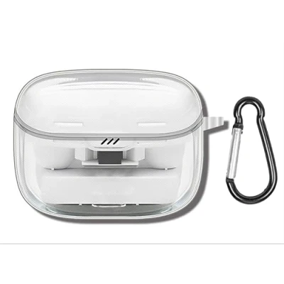 Abbildung von GIOPUEY Transparent Hülle Kompatibel mit JBL Tune Buds 2, TPU Stoßfeste Schutzhülle, Ultradünn, Kein Geruch, Silikon