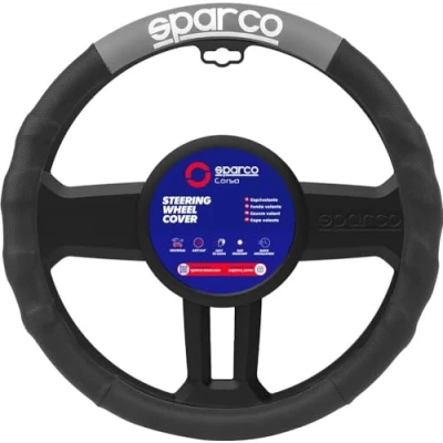 Abbildung von SPARCO STEERING WHEEL COVER SPC1111GR Lenkradbezug grau 38cm PU (Polyurethan) elastisch