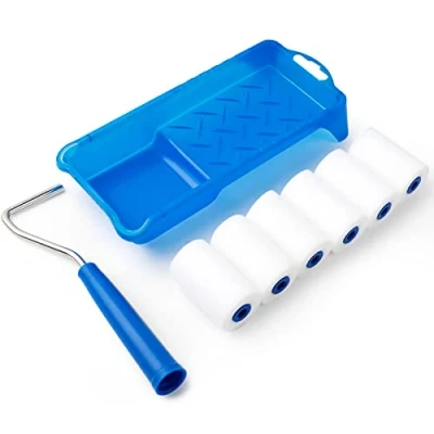 Abbildung von Mister Rui Farbroller Set Klein, Klein 5cm, Schaumstoff Abdeckungen, 2 Zoll Lackierwalze, Mini Farbroller, Farbrollerrahmen und Farbwanne für Möbel Malerei Renovierung
