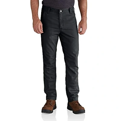 Abbildung von Carhartt Herren Rugged Flex® Straight Fit 5 Pocket Canvas Arbeitshose, Schwarz, W34/L34