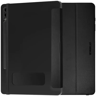 Abbildung von OtterBox React Folio Hülle für Samsung Galaxy Tab S9+, stoßfeste, sturzsichere, ultradünne Schutzhülle, nach Militärstandard getestet, Schwarz, Keine Einzelhandelsverpackung