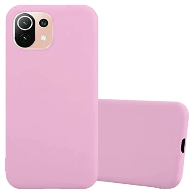 Abbildung von Cadorabo Hülle kompatibel mit Xiaomi Mi 11 LITE (4G 5G) NE Schutzhülle TPU Silikon Case Candy Design Slim Kratzfest Gummi für in Rosa