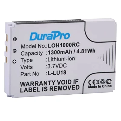 Abbildung von DuraPro 1300mAh L LU18 Akku für Logitech Harmony 1000 1100 Remote 915 Squeezebox Duet Controller C RL65, 190582 0000 F12440056 K398
