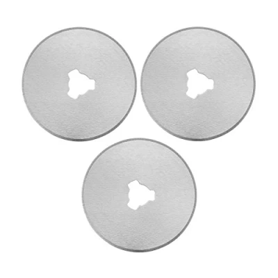 Abbildung von WEDO 788528 Rundmesser Ersatzklingen, 28 mm Durchmesser, 3 Stück aus Sk5 Carbonstahl für Super Cutter 78855, silber