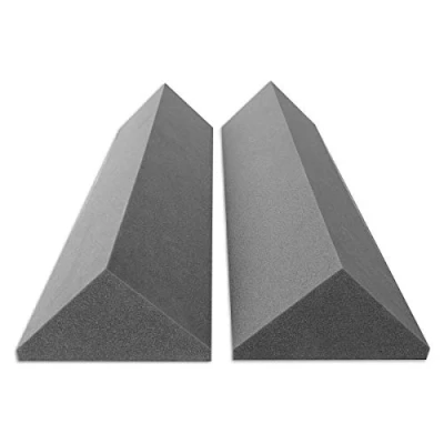 Abbildung von 2 Bass Trap Absorberelemente, 100cm hoch, Eckabsorber Breitbandabsorber, Akustikschaumstoff