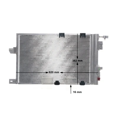 Abbildung von MAHLE ORIGINAL AC 339 000S Klimakondensator ohne Trockner 540 OPEL: Astra G Caravan, CC, Zafira A