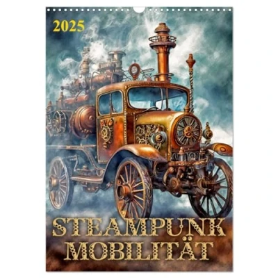 Abbildung von Steampunk Mobilität (Wandkalender 2025 DIN A3 hoch), CALVENDO Monatskalender