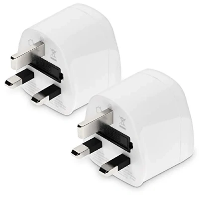 Abbildung von kwmobile 2x Reiseadapter UK Typ G, für England/Irland/Schottland/Malta Stromadapter, 5,00 cm