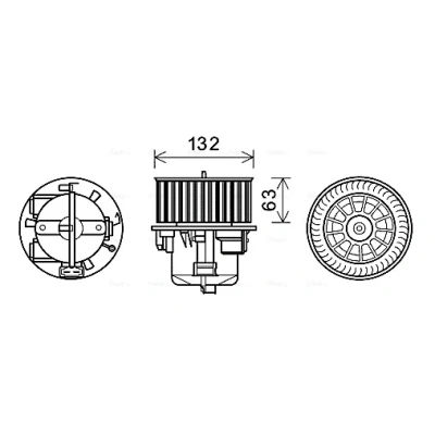 Abbildung von PRASCO VO8178 Elektromotor, Innenraumgebläse 12V