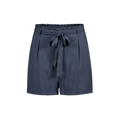 Abbildung von Fresh Made Elegante Bermuda MIT Bindeband Shorts, Damen, Größe: XS, Blau