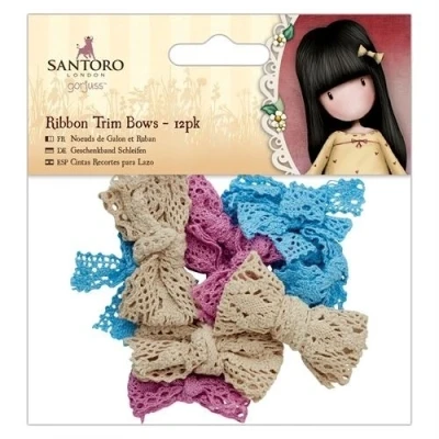 Abbildung von Ribbon Trim Bows (12pk) Santoro