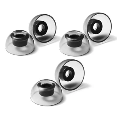 Abbildung von AZLA SednaEarfit Crystal TWS (M/ML/L) In ear Hovedtelefon ørepuder 3 Paar Sort, Transparent
