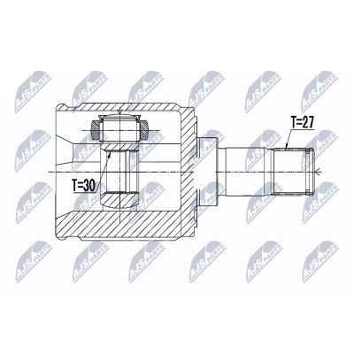 Abbildung von NTY NPW HD 049 Gelenksatz getriebeseitig, Vorderachse links HONDA: CR V 4