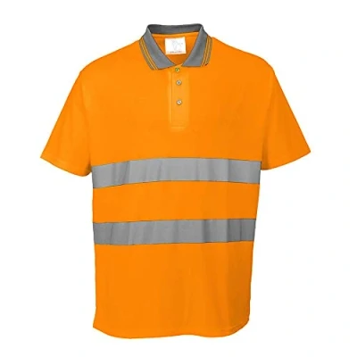 Abbildung von Portwest Baumwoll Komfort Poloshirt , Größe: L, Farbe: Orange, S171ORRL
