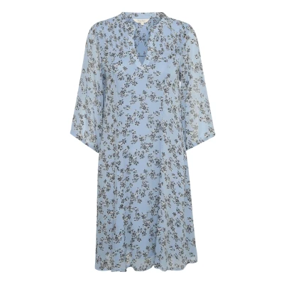 Abbildung von Part Two Elkapw Freizeitkleid, Damen, Größe: 36, Faded denim scattered flower