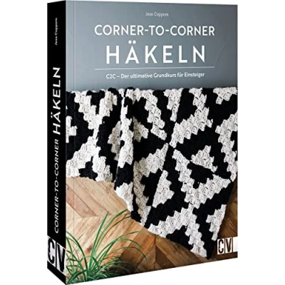 Abbildung von Häkelmuster Anleitung corner to Häkeln: C2C Der ultimative Grundkurs für Einsteiger. Grafische Muster von Ecke zu häkeln. Deko und Accessoires