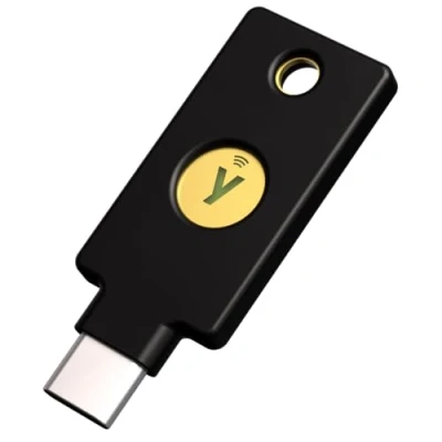 Abbildung von Yubico YubiKey 5C NFC FIPS 140 2 validiert, Multi Protokoll FIDO2/WebAuthn, FIDO U2F, OTP, Oath TOTP, HOTP, Smartcard (PIV) und OpenPGP.