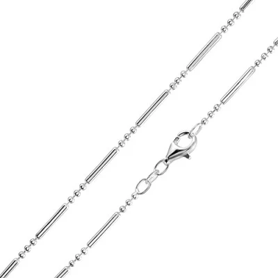 Abbildung von Materia Silberkette Damen Silber Kugelkette 2mm 40 70cm K38, 925 Sterling Silber, rhodiniert
