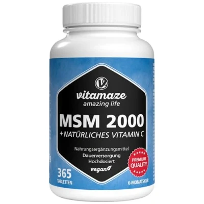 Abbildung von Msm 2000 + Vitamin C Acerola Extrakt 365 St
