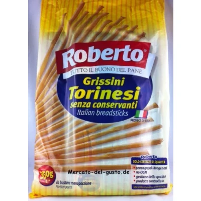 Abbildung von 6x Roberto Grissini Torinesi original and traitional Italian breadsticks 350g + Gourmet Polpa 400g