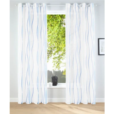 Abbildung von my home Gardine &quot;Dimona&quot;, (2 St.), 2 er Set, transparent, Voile, Polyester, Wellen