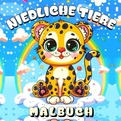 Abbildung von Niedliche Tiere Malbuch: Ausmalbuch für Kinder ab 4 Jahren mit Kawaii zum Ausmalen