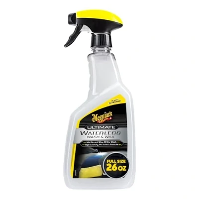 Abbildung von Meguiar&#039;s G3626EU Ultimate Wash &amp; Wax Anywhere Trockenwäsche Autowachs Autoreinigung Autowaschen ohne Wasser Sprühwachs 768ml, weiß
