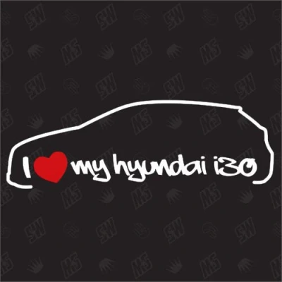 Abbildung von speedwerk motorwear I Love My Hyundai i30 Sticker, ab Bj 12