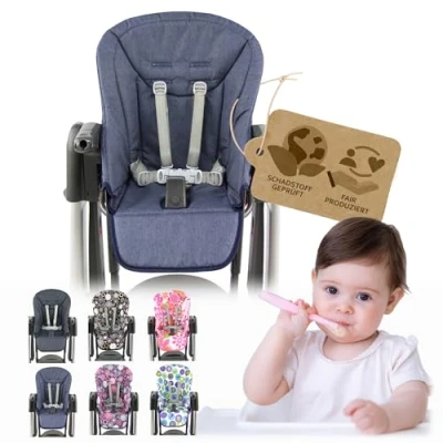Abbildung von BAMBINIWELT Sitzkissen Ersatzbezug Kissen Bezug für Peg Perego Tatamia (meliert blau)