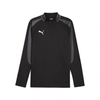 Abbildung von PUMA individualLIGA Quarter Zip Top Men, Kleidung, Schwarz/Weiß/Shadow Grau, L