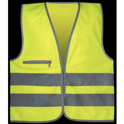 Abbildung von Safety Maker 44571 Kinder Sicherheitsweste, Warnweste, Reflektorweste, refkletierend für 7 14 Jahre, gelb