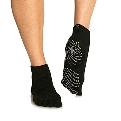 Abbildung von Gaiam Yoga socken Grippy Socks, Black/Grey, M/L, 52204