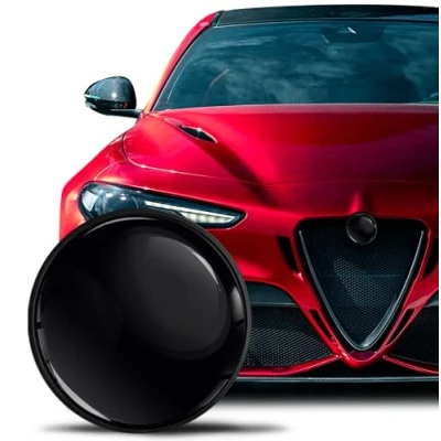 Abbildung von SkinoEu Kompatibel mit Alfa Romeo Emblem Plakette Motorhaube/Kofferraum 74mm für Giulietta 940 MiTo 156 147 159 GT Brera Spider 939 Schwarz EA 13
