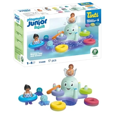 Abbildung von Playmobil® Konstruktions Spielset Bunter Tintenfisch, inkl. 3 Tinti Badetabletten (71438), (17 St), JUNIOR AQUA &amp; Tinti, Made in Europe