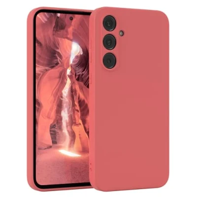 Abbildung von EAZY Case Silikonhülle für Samsung Galaxy A35 Hülle Silikon Rot weich stoßfeste Handyhülle Schutzhülle mit Kameraschutz Dünn Premium Schutz Cover TPU Phone Bumper in