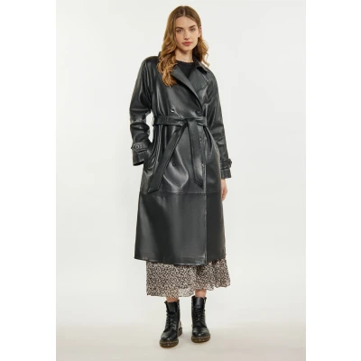 Abbildung von DREIMASTER Vintage Damen Mantel S / Schwarz 100% Lammleder