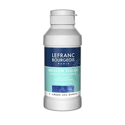 Abbildung von Lefranc &amp; Bourgeois 300662 Glänzendes Flüssiges Malmittel, für Acrylfarben zum erzeugen von Lasuren, transparent, 250ml Flasche