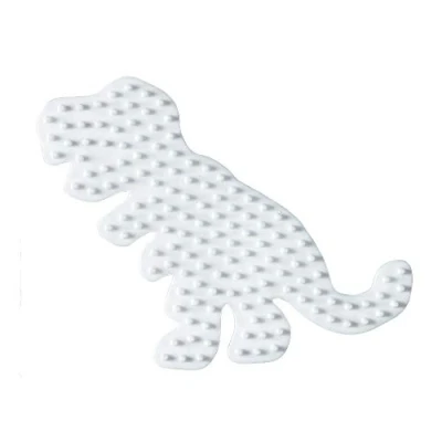 Abbildung von Hama Perlen Bügelperlen Stiftplatte Dino weiß