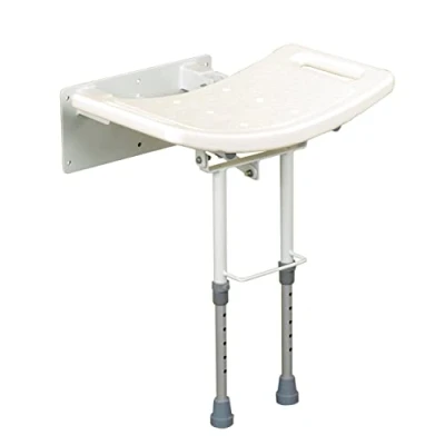 Abbildung von Duschklappsitz mit Formsitz und Stützbeinen, Wandmontage