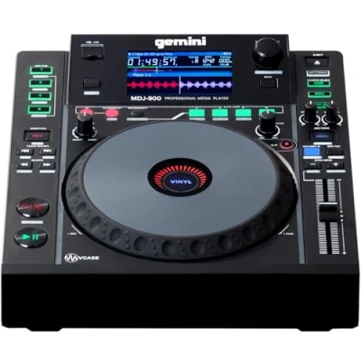Abbildung von Gemini Sound MDJ 900 Professioneller USB Media Player mit großem 8 Zoll Bildschirm und berührungsempfindliches Jog Rad