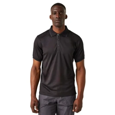 Abbildung von Regatta Herren Professionelles Poloshirt, kurzärmelig Polohemd, schwarz/grau, XL