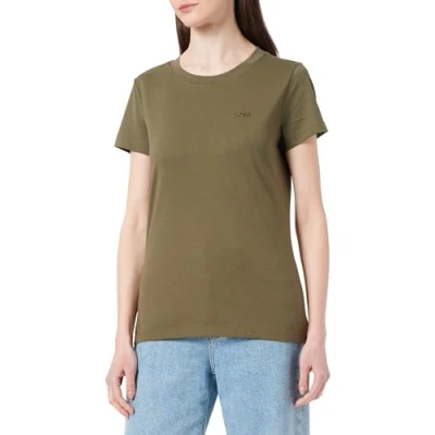 Abbildung von BOSS Esogo Tshirt basic, Damen, Größe: Large, Dark green six