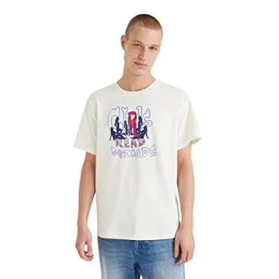 Abbildung von Desigual Men&#039;s TS_Julien 1000 White T Shirt, XL